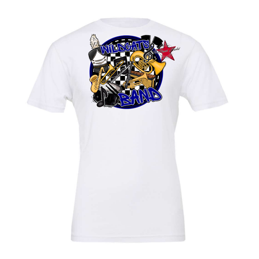 Wildcats Circle Band Design-Blue
