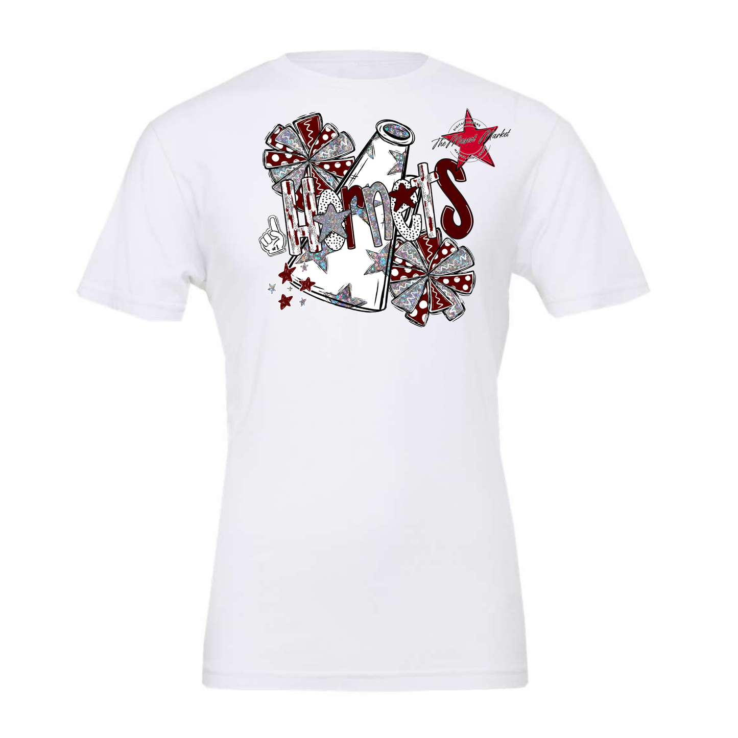 Hornets Cheer Megaphone Scrape-Maroon