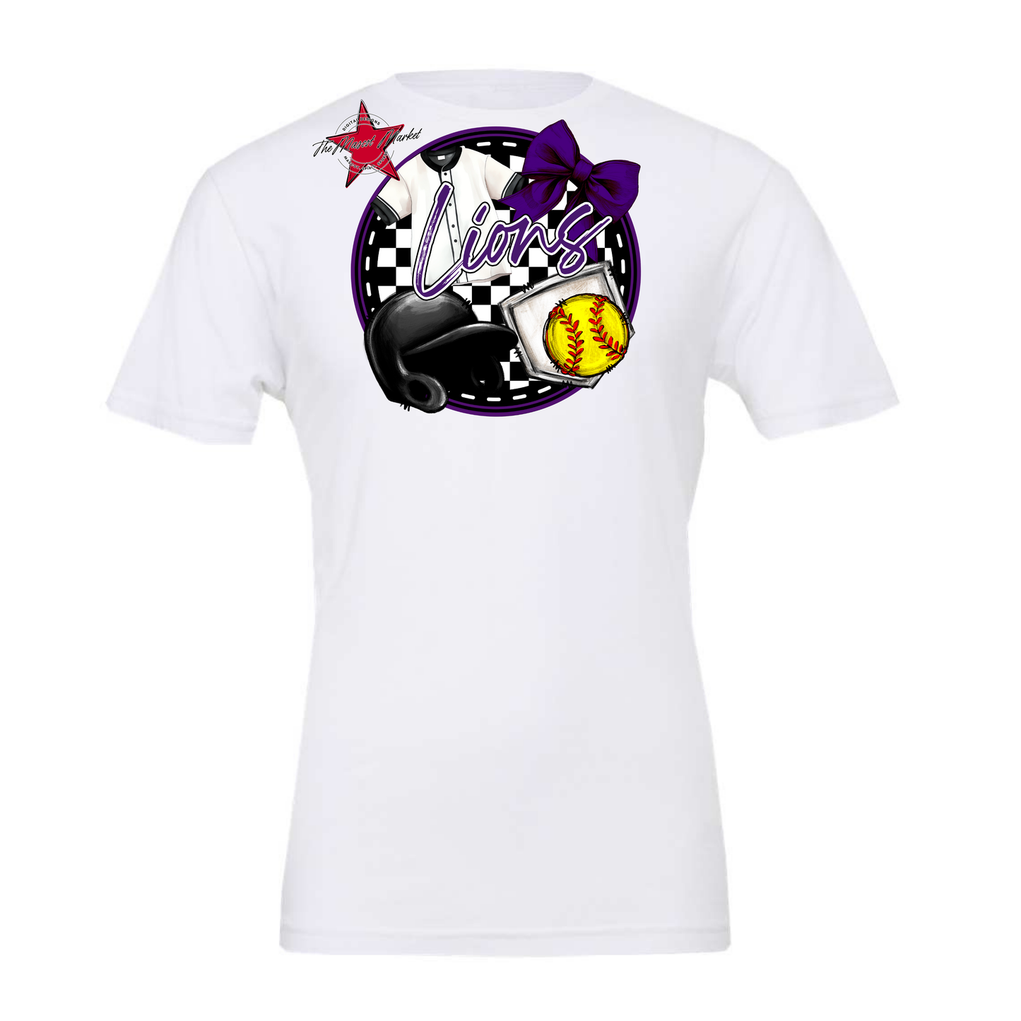 Lions Circle Softball Design-Purple