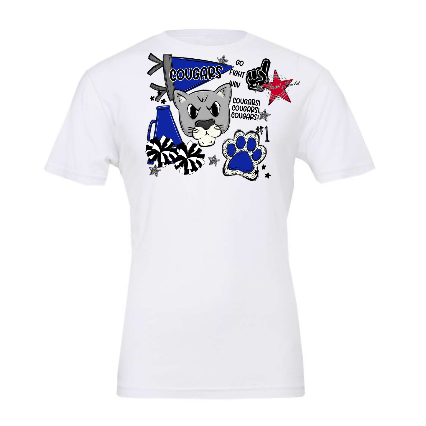 Cougars Spirit Design-Royal Blue