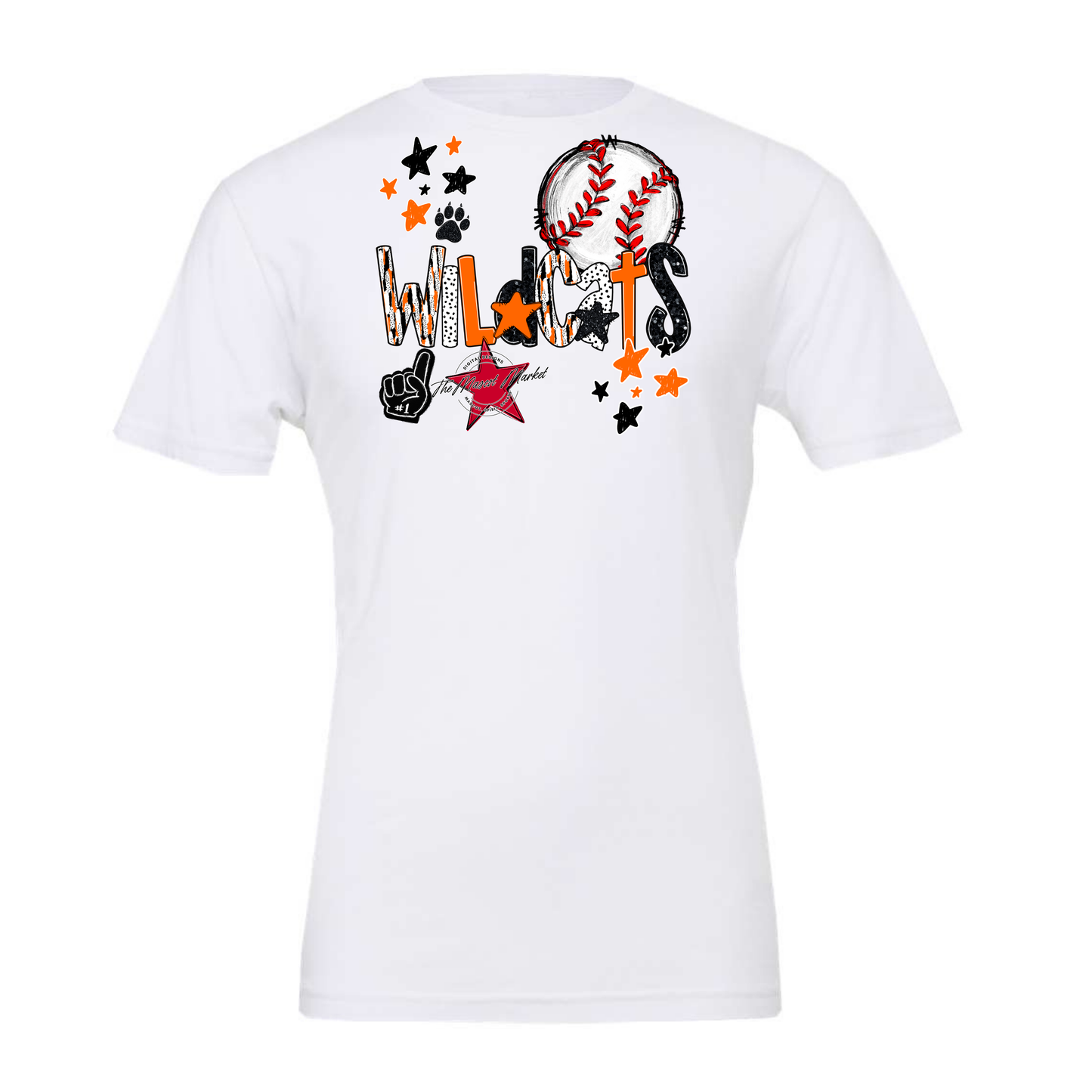 Wildcats Baseball Scrape-Orange