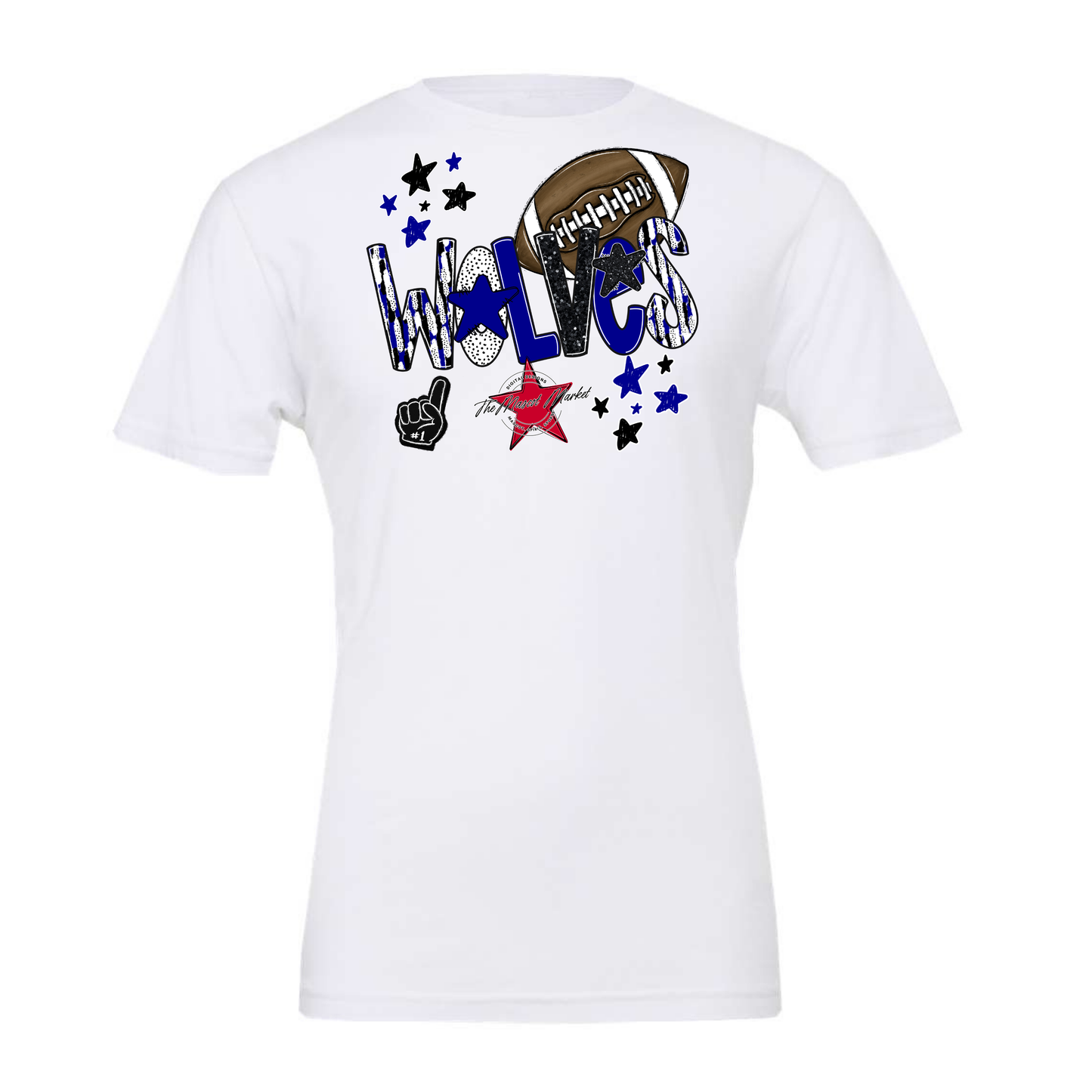 Wolves Football Scrape-Blue