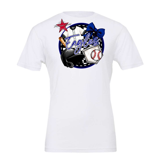 Eagles Circle Baseball Design-Blue