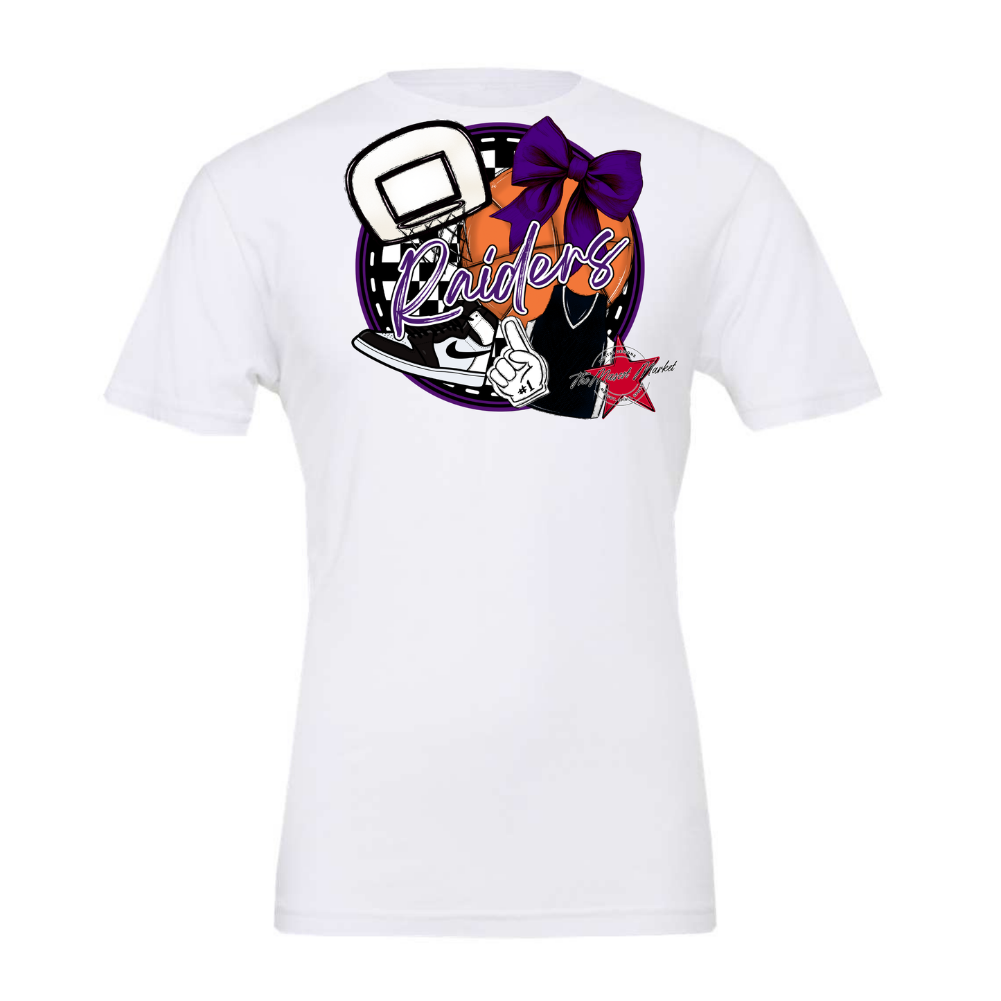 Raiders Circle Basketball Design-Purple