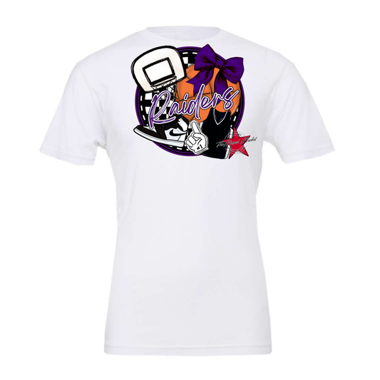 Raiders Circle Basketball Design-Purple