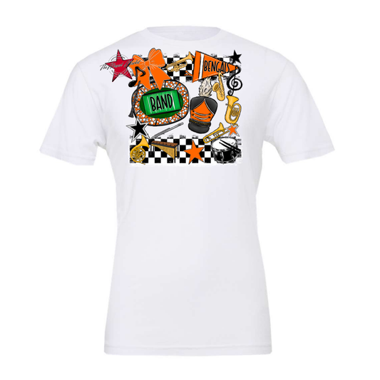 Bengals Band Checkers Design-Orange