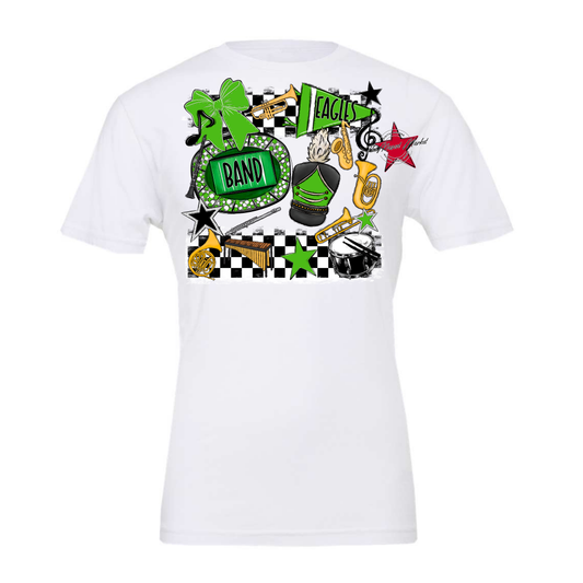 Eagles Band Checkers Design-Bright Green