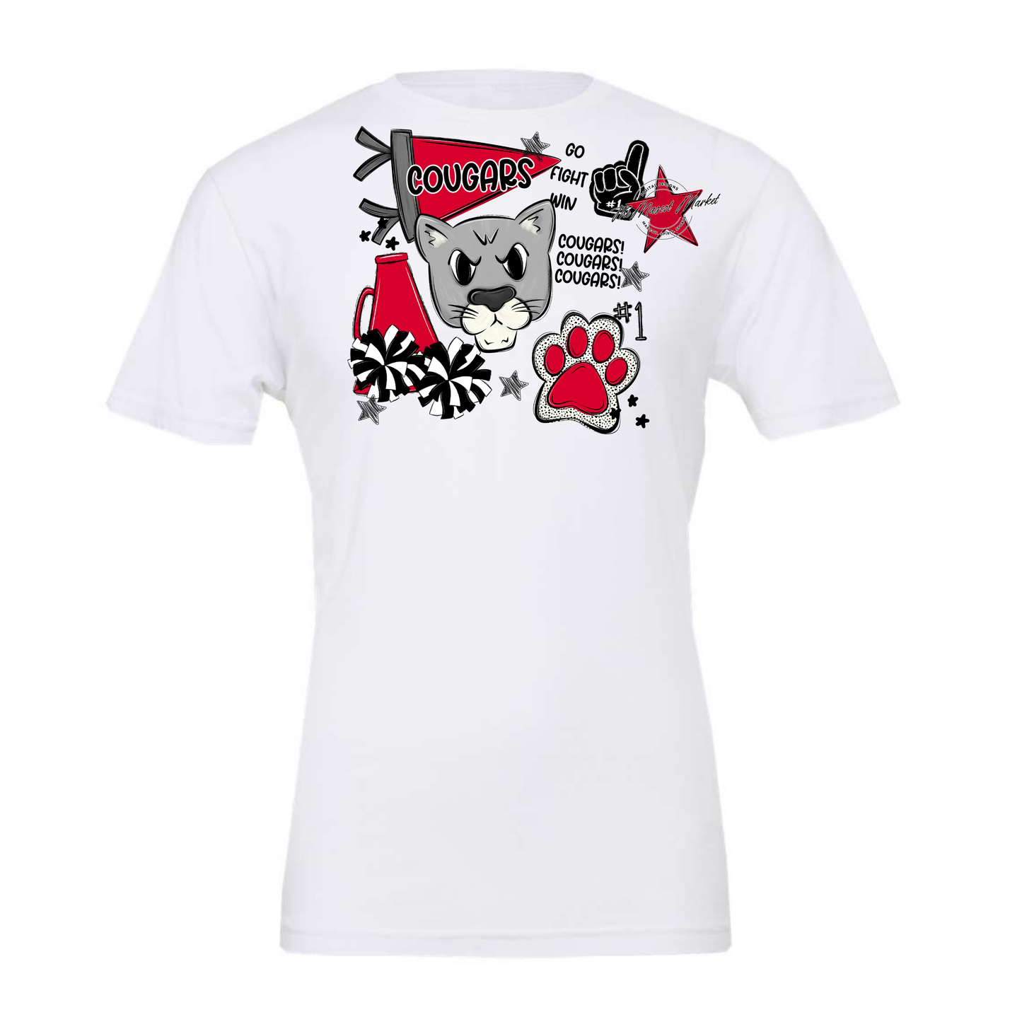 Cougars Spirit Design-Red