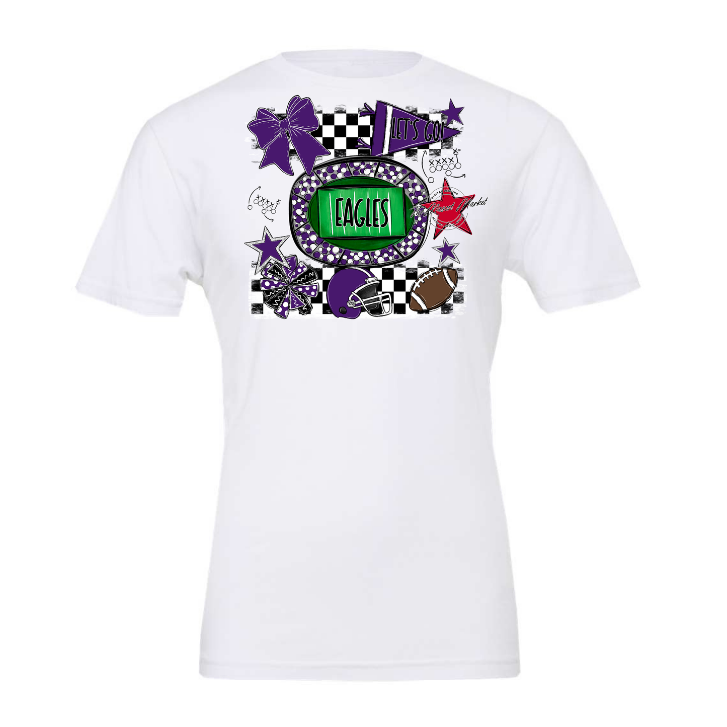 Eagles Checkers Spirit Design-Purple