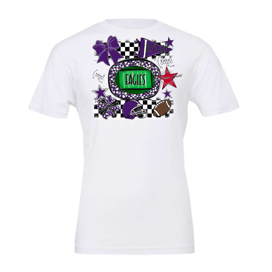 Eagles Checkers Spirit Design-Purple