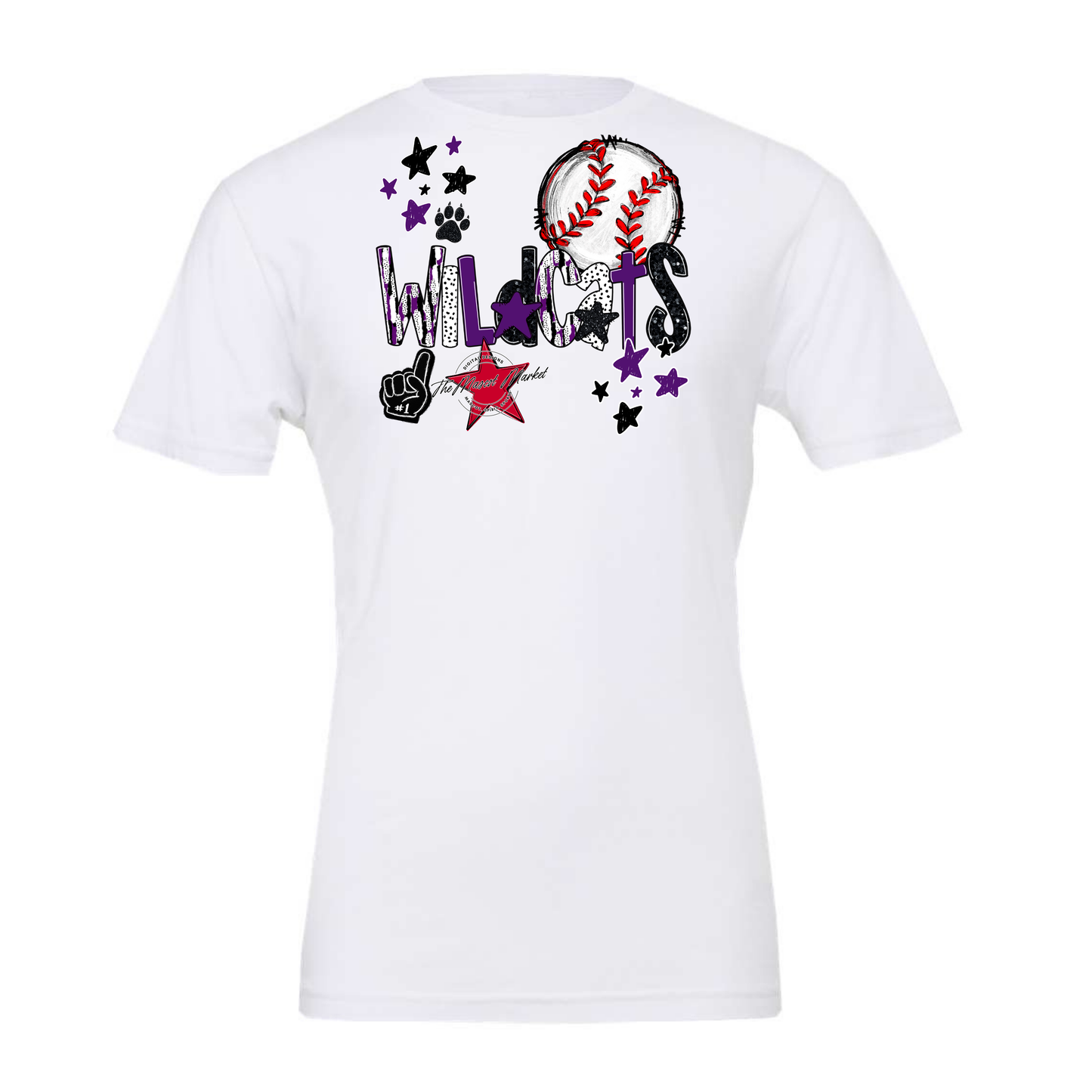 Wildcats Baseball Scrape-Purple