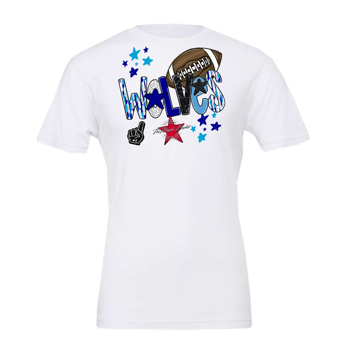 Wolves Football Scrape-Blue-Carolina Blue