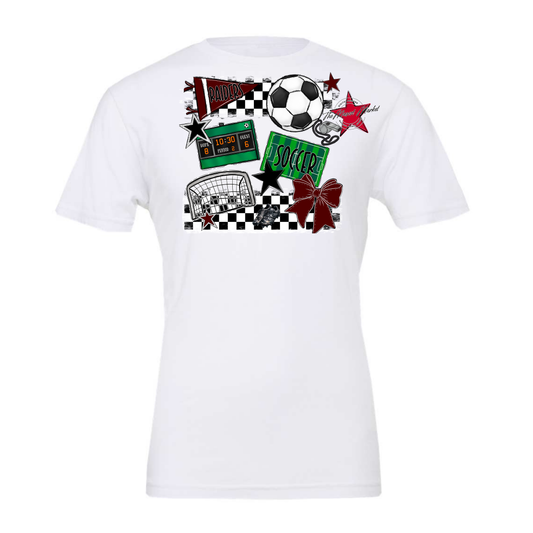 Raiders Soccer Checkers Design-Maroon