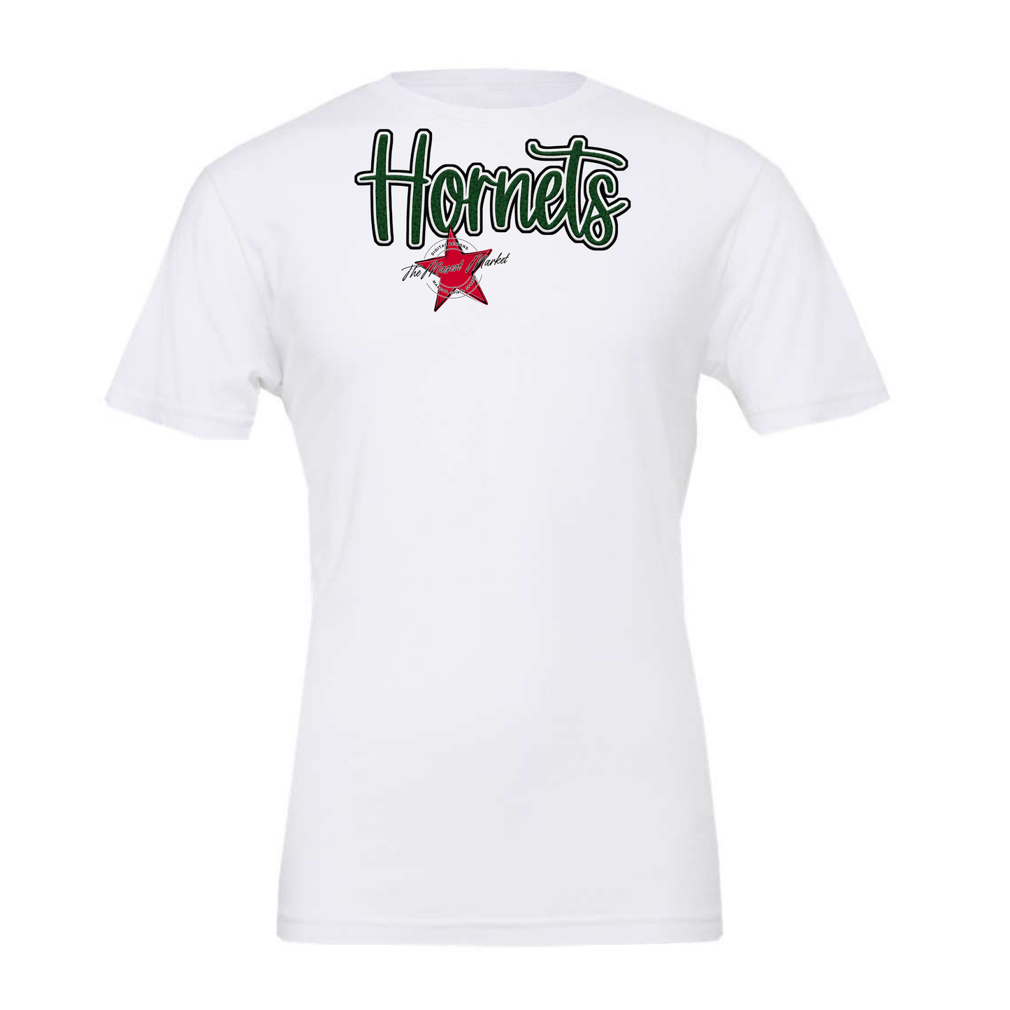 Hornets Faux Chenille Patch-Green