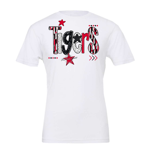 Tigers Brushstroke Alpha w Arrows-Red