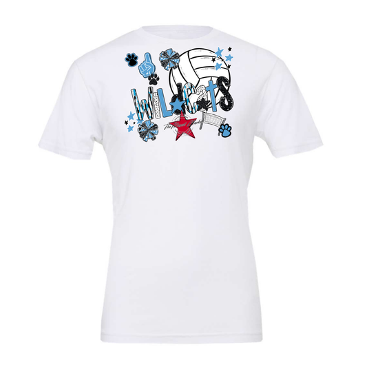 Wildcats Volleyball Scrape-Carolina Blue