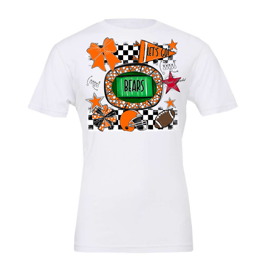 Bears Checker Spirit Design-Orange