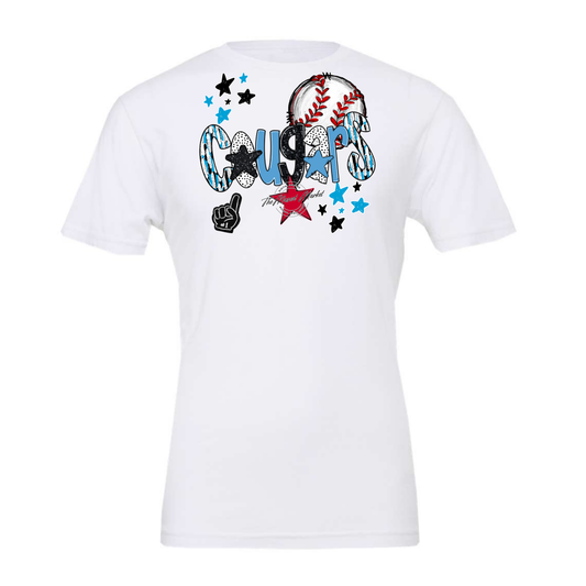 Cougars Baseball Scrape-Carolina Blue