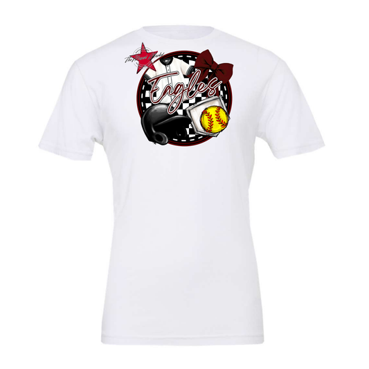 Eagles Circle Softball Design-Maroon