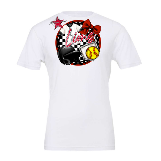 Lions Circle Softball Design-Red