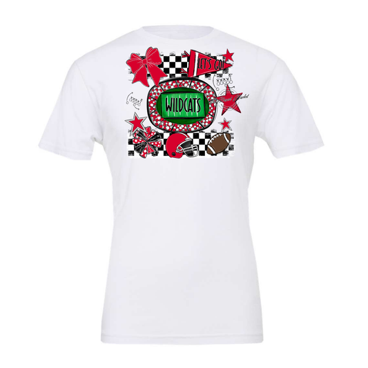 Wildcats Checkers Spirit Design-Red