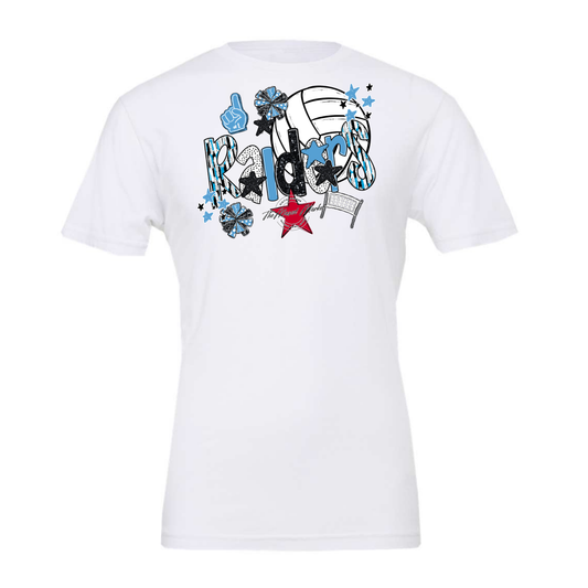 Raiders Volleyball Scrape-Carolina Blue