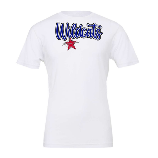 Wildcats Faux Chenille Patch-Blue