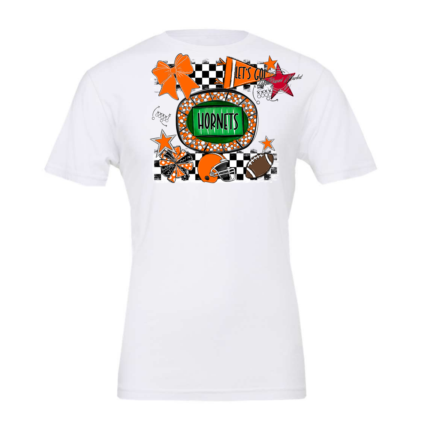 Hornets Checkers Spirit Design-Orange