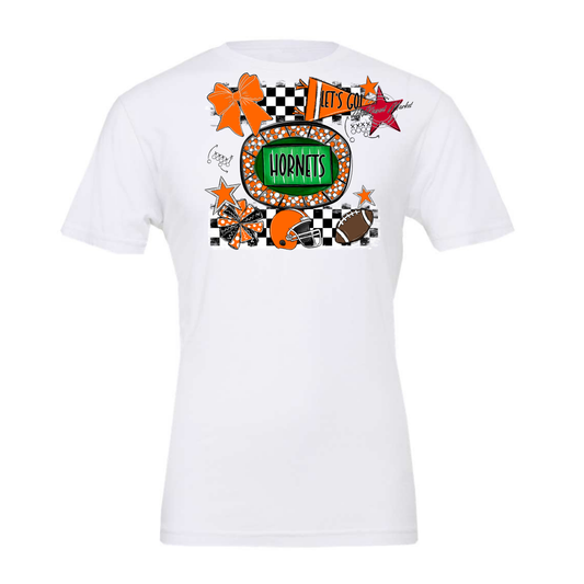Hornets Checkers Spirit Design-Orange