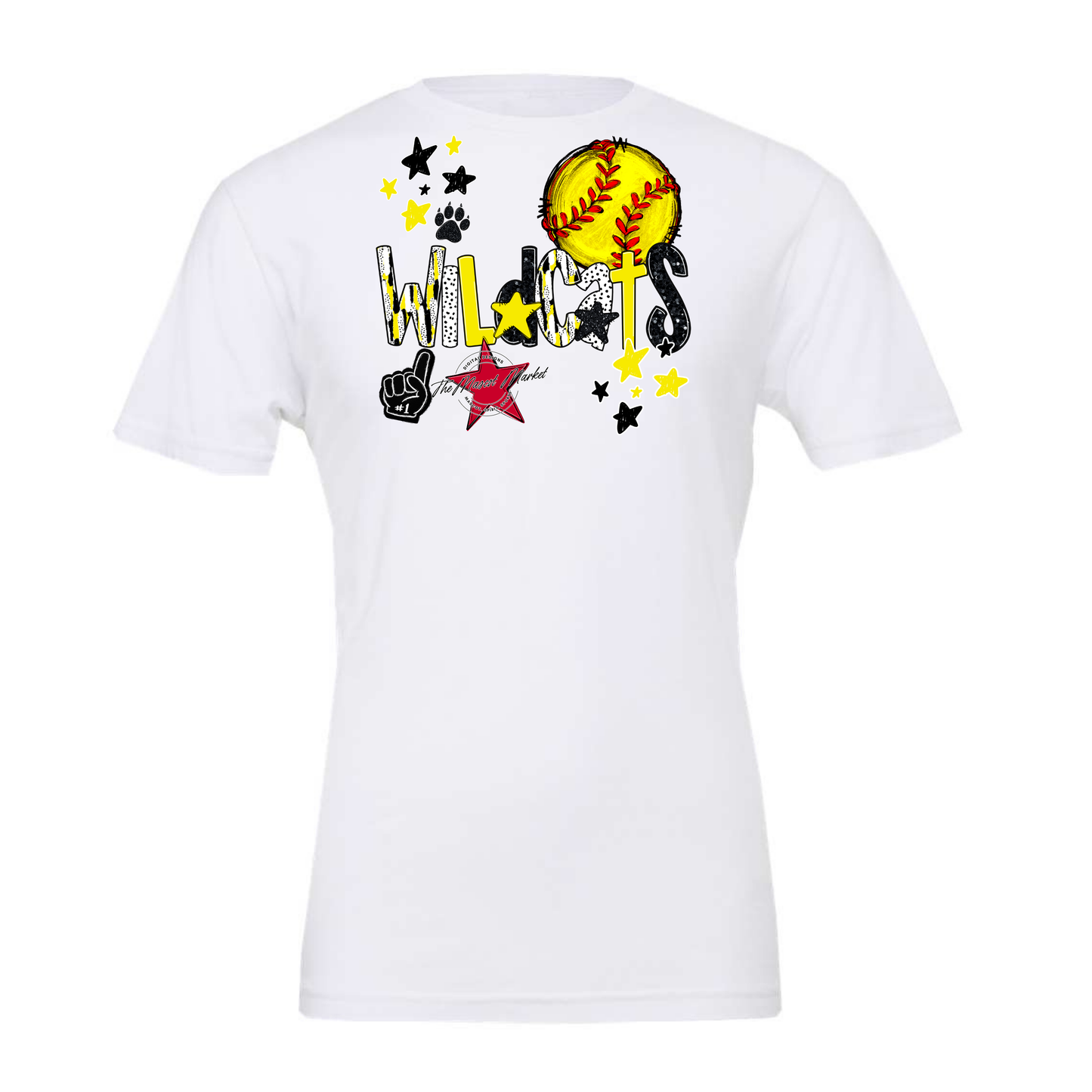 Wildcats Softball Scrape-Bright Yellow