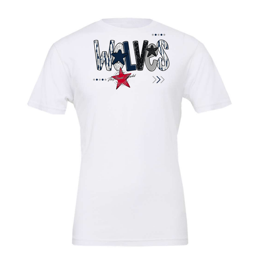 Wolves Brushstroke Alpha w Arrows-Navy-Grey