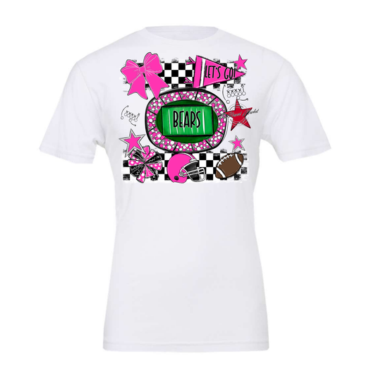 Bears Checker Spirit Design-Pink