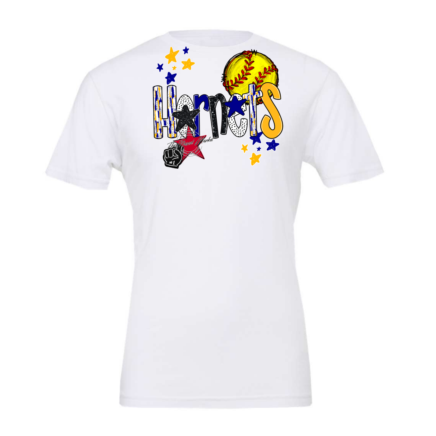 Hornets Softball Scrape-Blue-Yellow