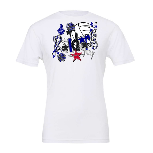 Raiders Volleyball Scrape-Blue