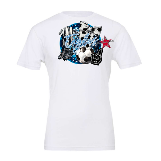 Eagles Circle Soccer Design-Navy-Carolina Blue