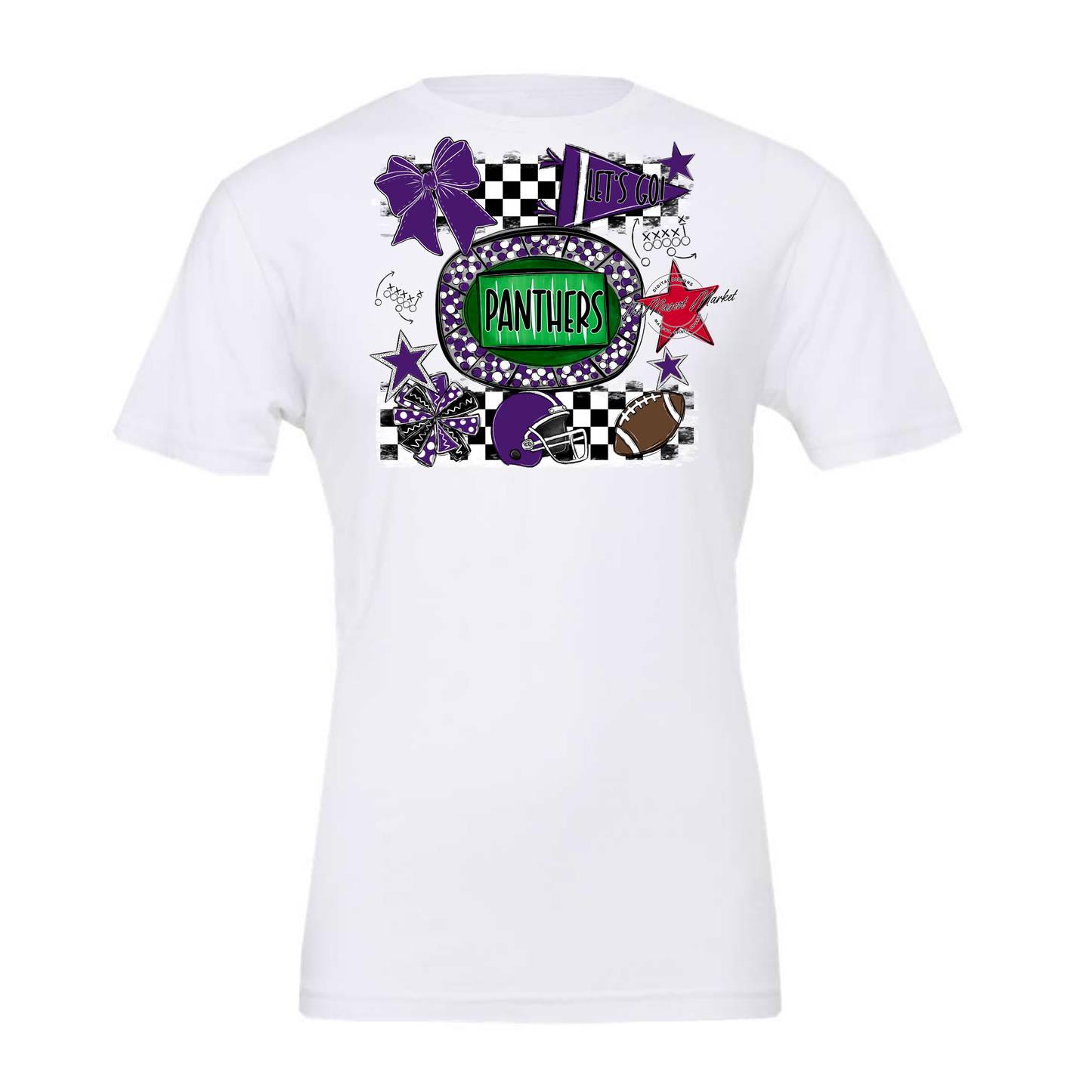 Panthers Checkers Spirit Design-Purple