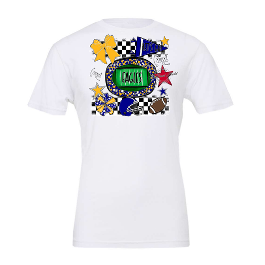 Eagles Checkers Spirit Design-Blue-Yellow