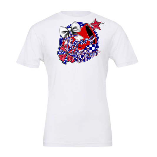 Tigers Circle Cheer Design-Blue-Red