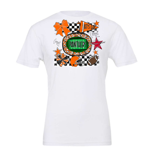 Panthers Checkers Spirit Design-Orange