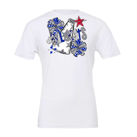 Wildcats Cheer Megaphone Scrape-Royal Blue