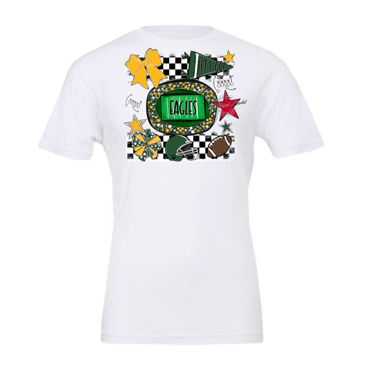 Eagles Checkers Spirit Design-Green-Yellow