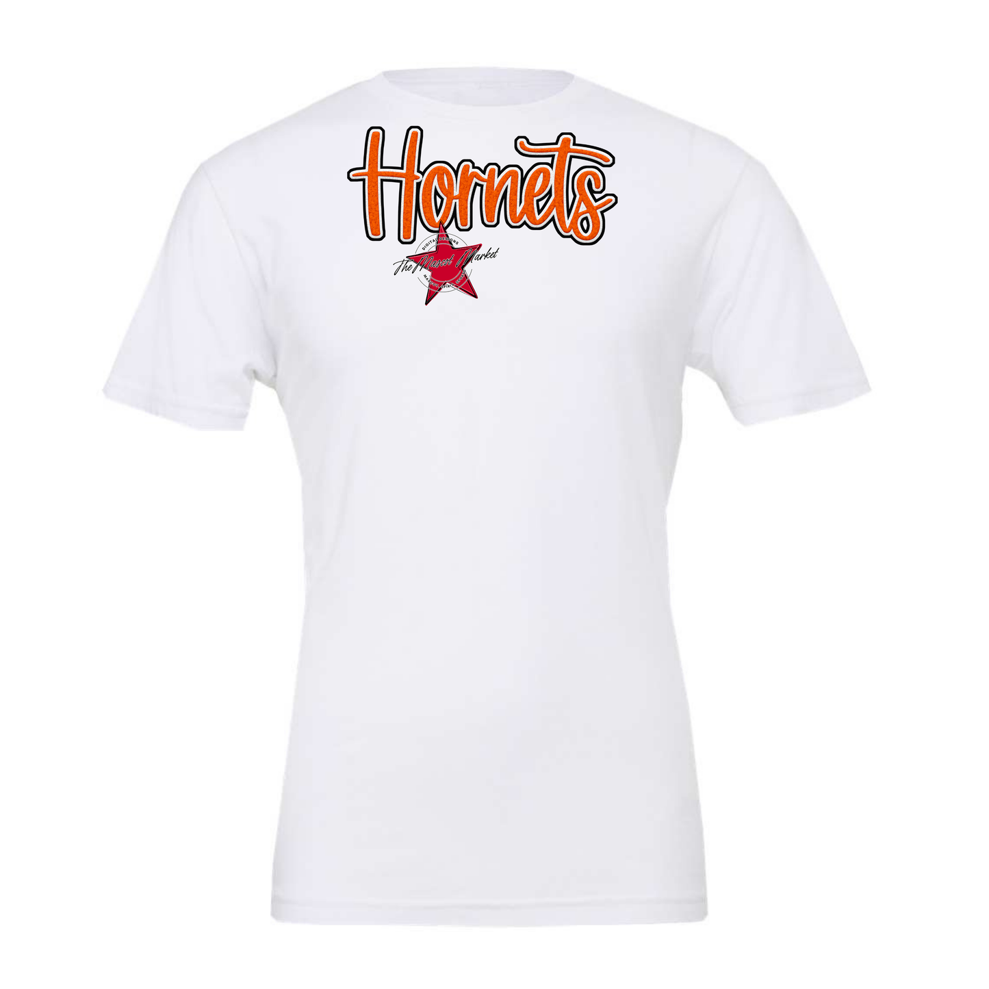 Hornets Faux Chenille Patch-Orange