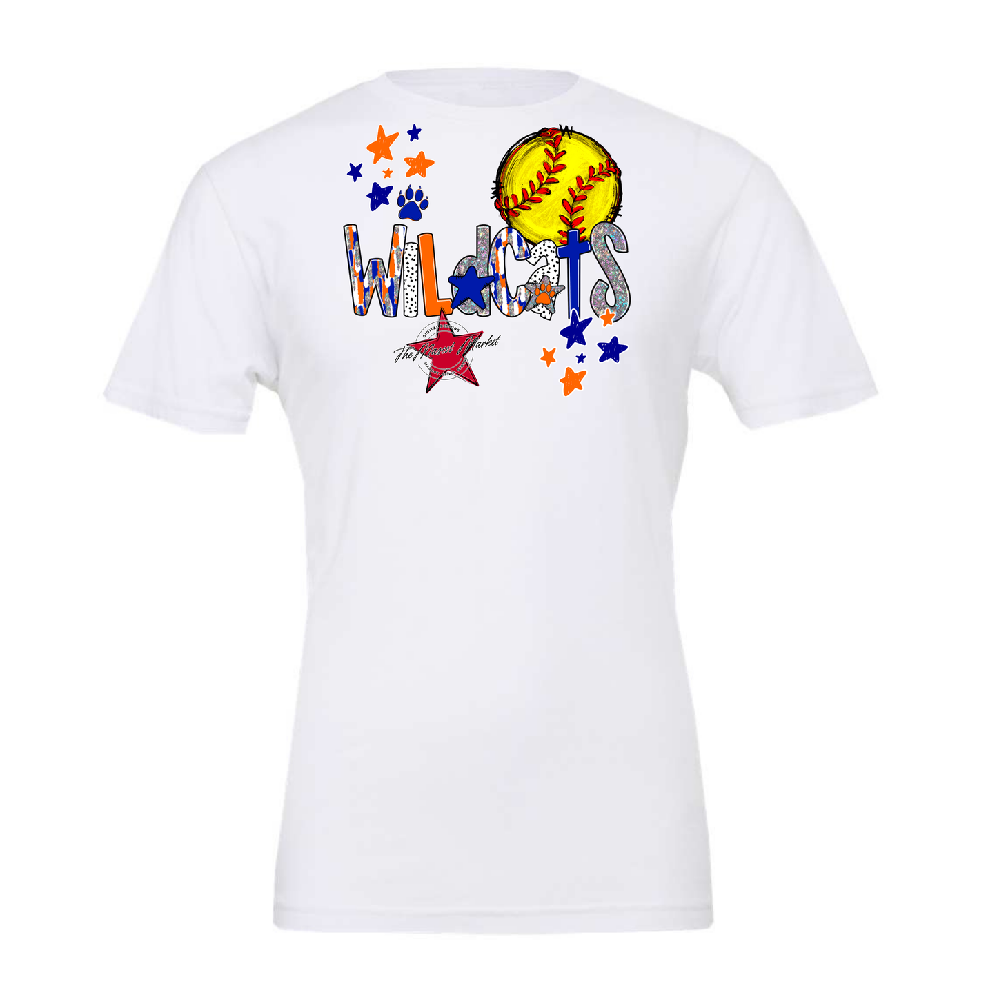 Wildcats Softball Scrape-Blue-Orange