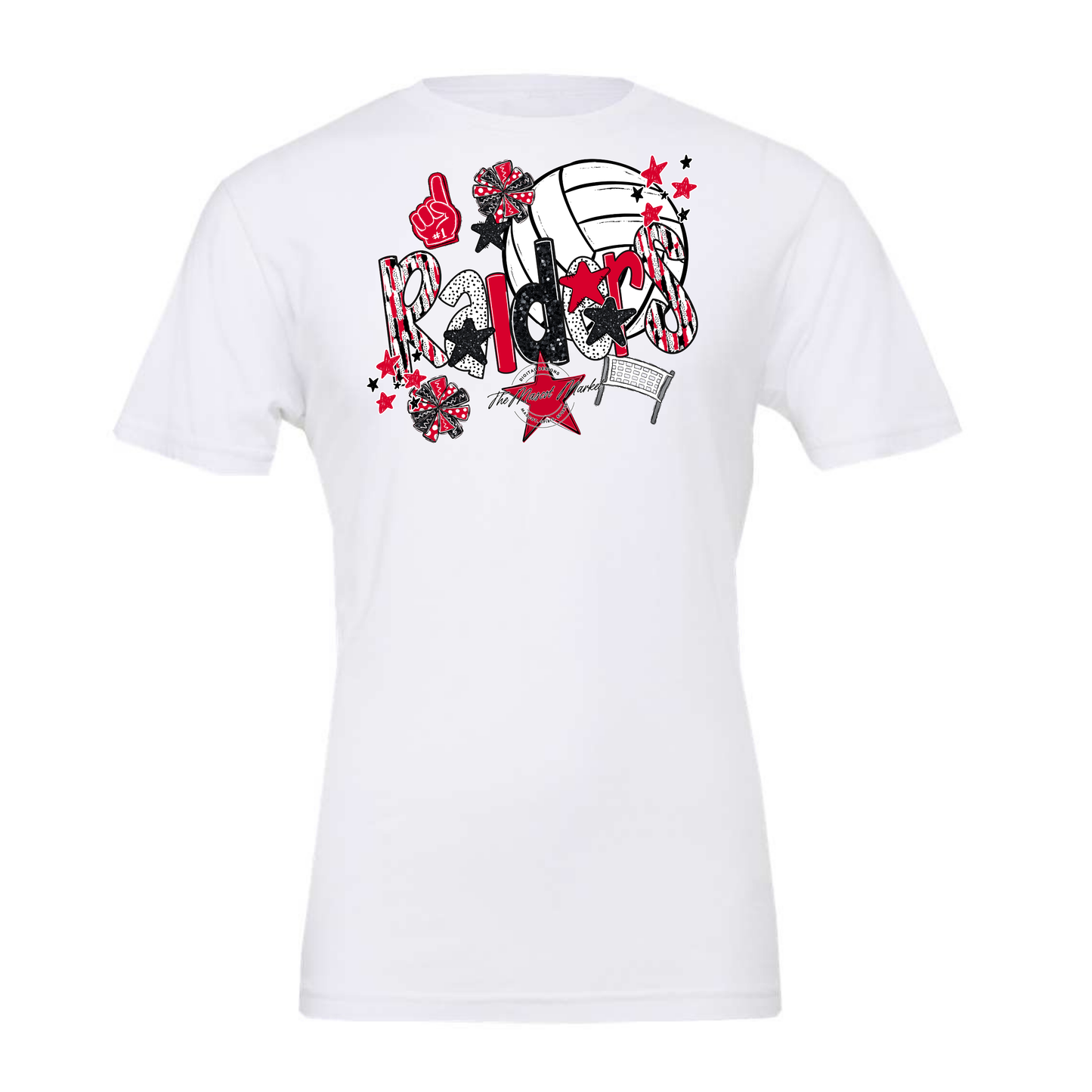 Raiders Volleyball Scrape-Red