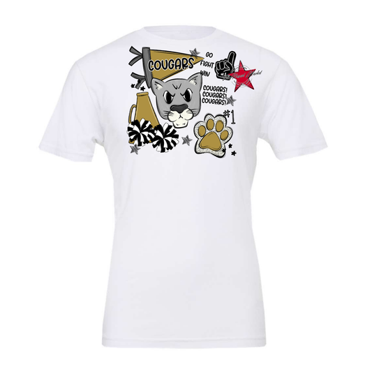 Cougars Spirit Design-Gold