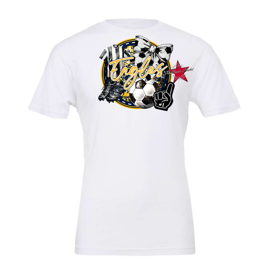 Eagles Circle Soccer Design-Navy-Yellow