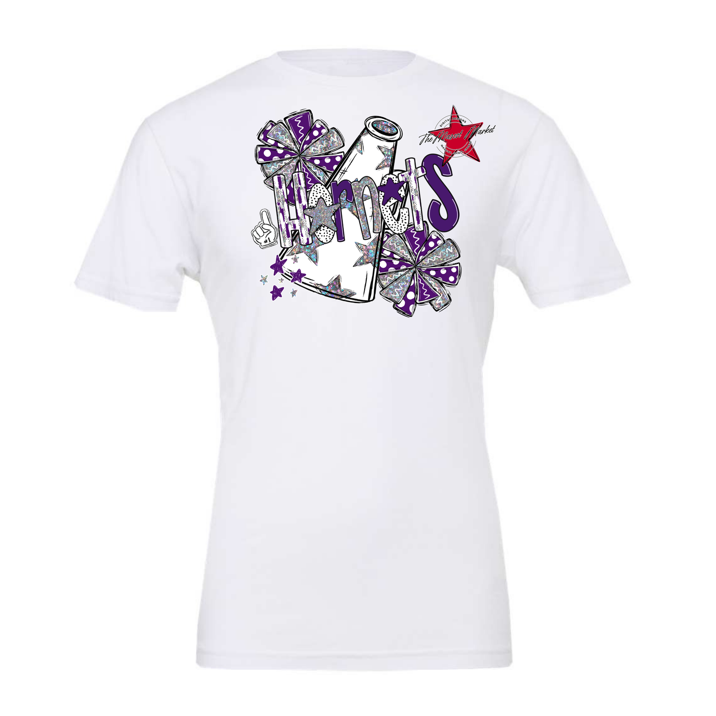 Hornets Cheer Megaphone Scrape-Purple