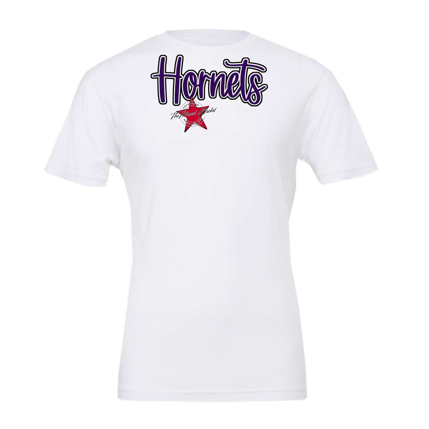 Hornets Faux Chenille Patch-Purple