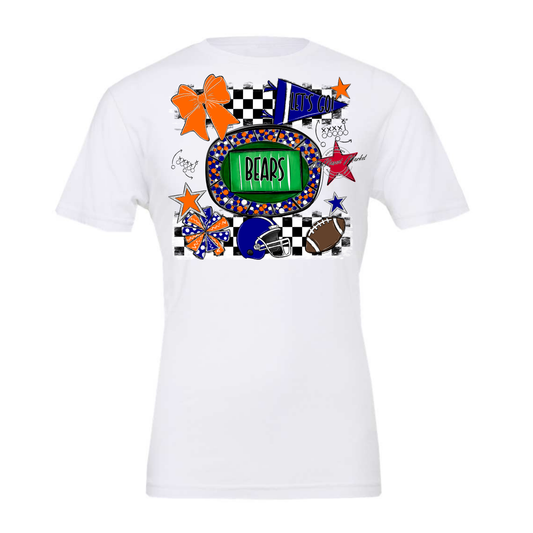 Bears Checker Spirit Design-Blue-Orange