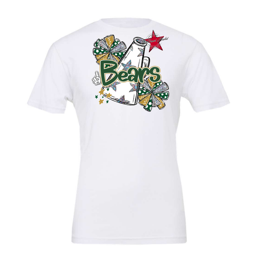 Bears Megaphone Alpha Design-Green-Gold
